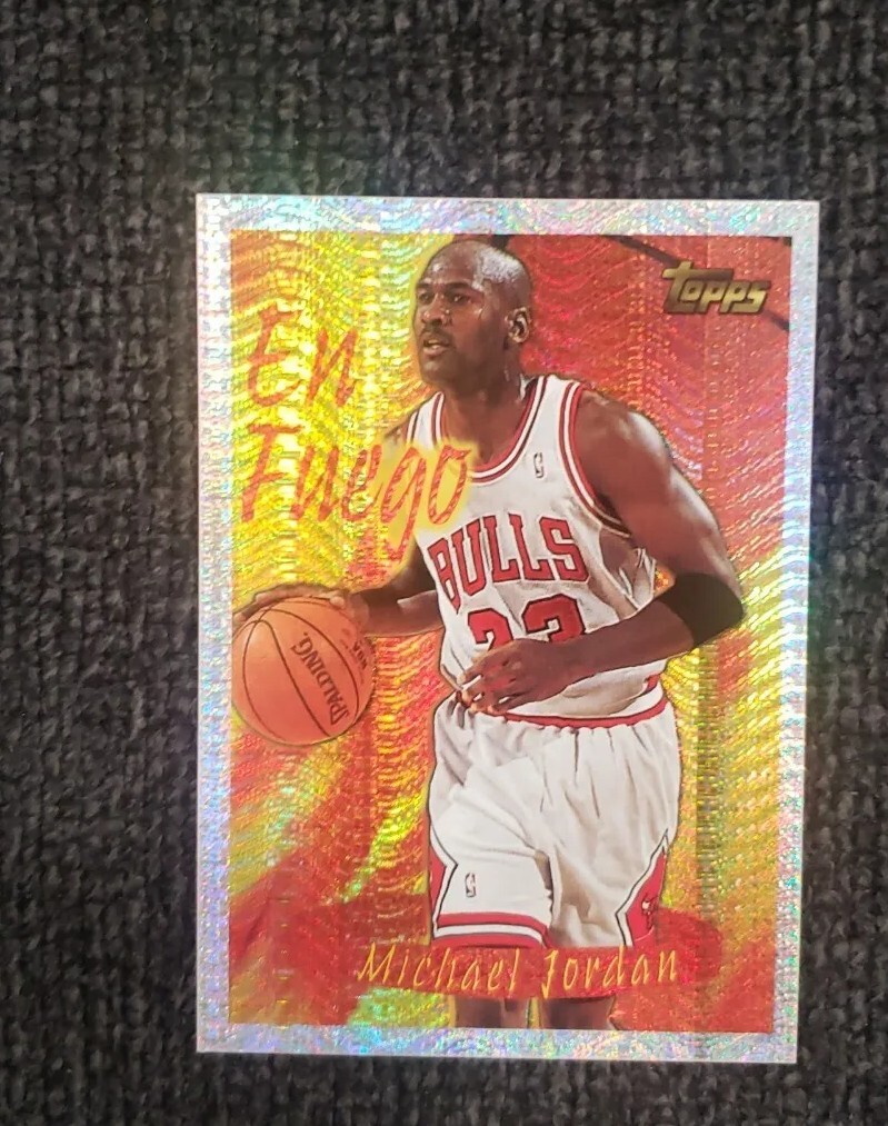 1996 topps chrome michael jordan en fuego