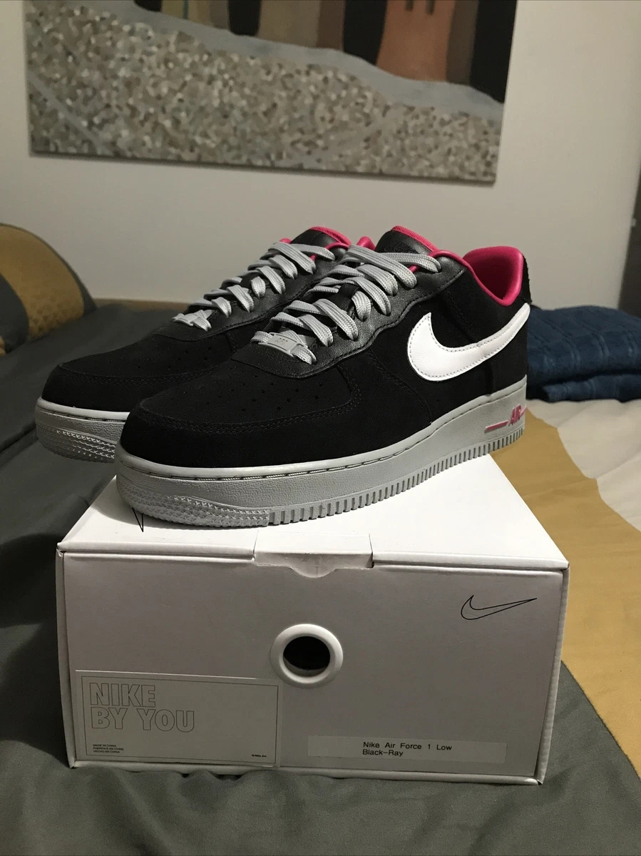 nike air force 1 low unlocked by you size 9.5 Black/grey/rush Pink