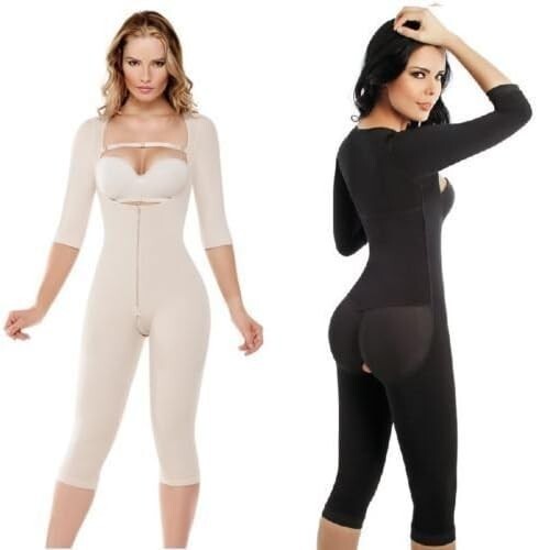 Full Body Shaper Donna – Vita Trainer Con Controllo Pancia E Sollevamento Glutei – Modellante Con Manica Corta E Apertura Inferiore