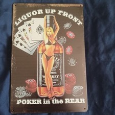 8"X12" Metal Sign Man Cave Garage Bar Gas Station Oil Wall Art Liquor Up Front