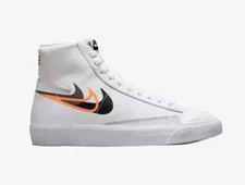 Nike Blazer Mid NN Black Bright Mandarin White FN7788-100 Boys Girls Size-Y.7