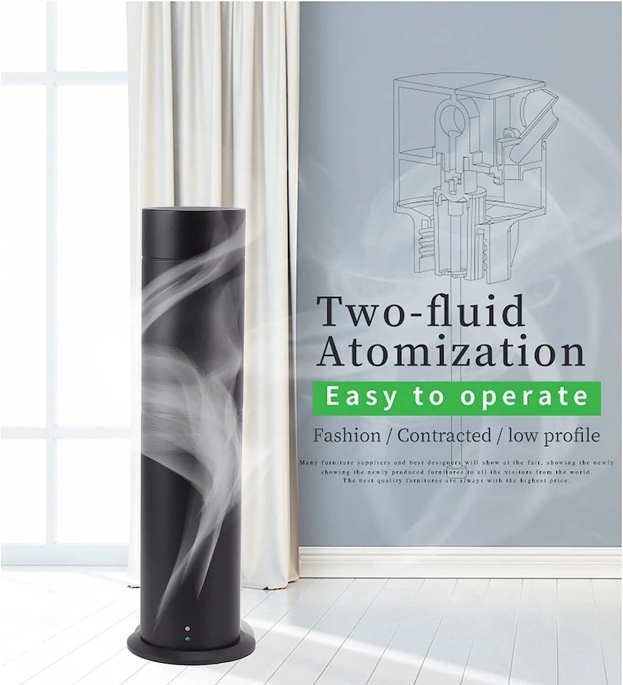 Mini Scent Oil Diffuser - AROMA Diffuser SILVER or BLACK W/Remote C ...