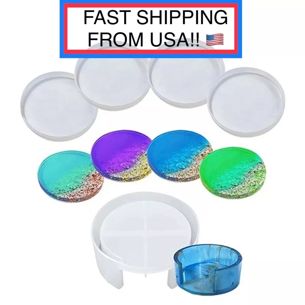 Silicone Coaster Mold for Resin | CraftsPal