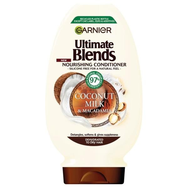 Garnier Ultimate Blends Coconut Milk & Macadamia Conditioner 400ml - Pack of 3 - Image 2