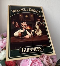 Wallace & Gromit Guinness unique metal sign