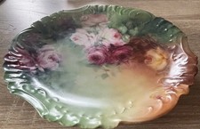 Vintage French J.P flower plate signed m.mosher