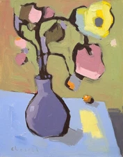 Still Life Flowers Oil Painting Unique Imagined Abstract Aldo Cherres Art