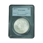 1897-S Morgan Silver Dollar PCGS MS 64 *JE