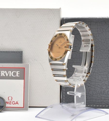 【NEAR MINT】OMEGA Constellation Manhattan 18K Stainless Steel Quartz Men's Watch