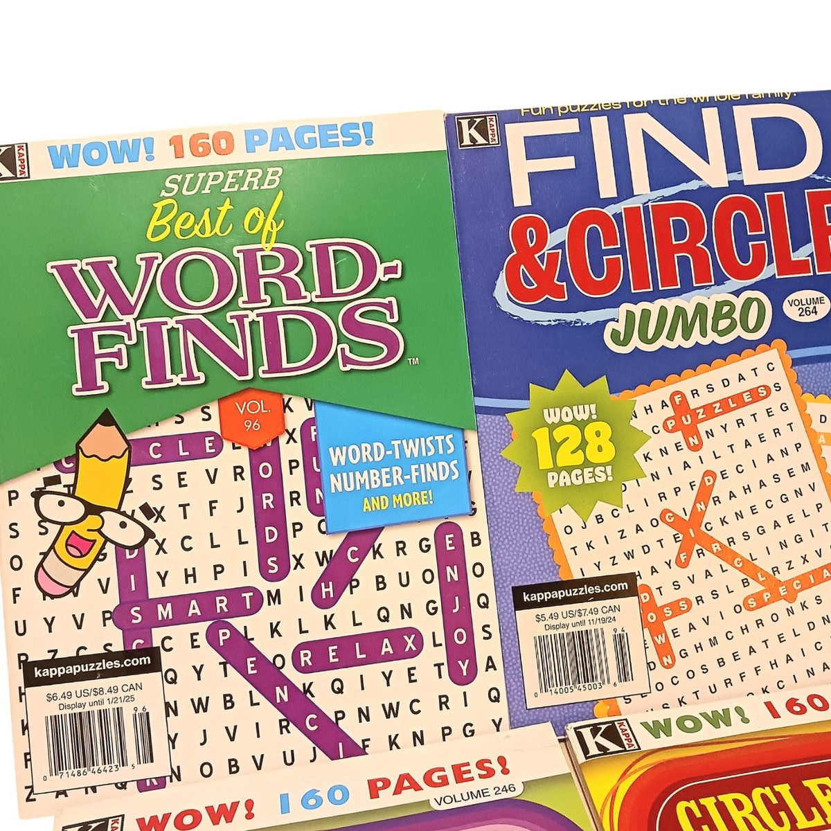 エル LOT OF 12 Word Finds Word Search Puzzle Books 2024 2025 Kappa