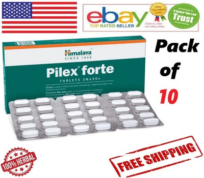 10X PILEX FORTE Himalaya 60 Tabs Each With Long Expiry & Free Shipping