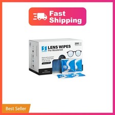 200 Count Lens Wipes for Eyeglasses, Eye Glasses Cleaner Wipes for Phone  St...