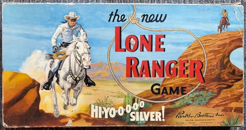 Vintage The New Lone Ranger Board Game Parker Brothers Complete in Box CIB 1956