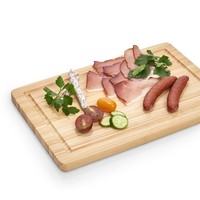 Schneidbrett Bambus – Mit Umlaufender Saftrille, 39×29×1,6 Cm