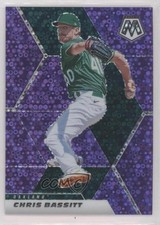 2021 Panini Mosaic Quick Pitch Purple Mosaic Prizm 33/50 Chris Bassitt #95 0c2