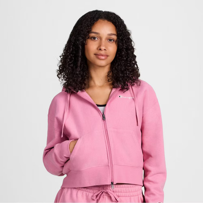 #ad Champion Women#x27;s Cropped Fleece Zip Up Sweatshirt $16.99