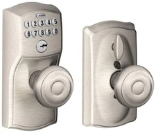 Schlage FE595-CAM-GEO Camelot Keypad Entry - Nickel