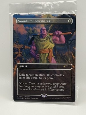 Wizards of the Coast Swords to Plowshares Thanos Promo Instant Holo Card Sealed