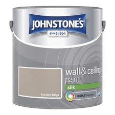 Johnstones Wall & Ceiling Silk Emulsion Paint 2.5l Toasted Beige - 8.64 per litre