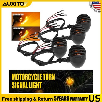 4X Motorcycle LED Turn Signals Blinker Light Indicator For Honda Shadow 3wire J