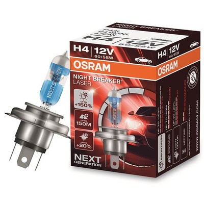 OSRAM NIGHT BREAKER  LASER H4 NEXT GENERATION HALOGEN SCHEINWERFERLAMPE 12V
