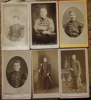 Lot De 15 Anciennes Photos CDV militaires a Identifier