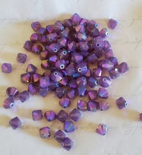 Swarovski 5328 6mm bicone beads Cyclamen Opal Shimmer 2X 12pcs