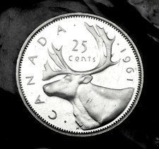 1961 25¢ silver coin that is UNC and MS  Gorgeous and flawless