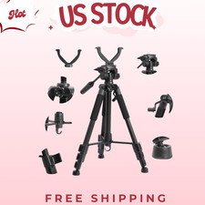 Lightweight Shooting Tripod Stand with 360  V-Yoke - Adjustable Height