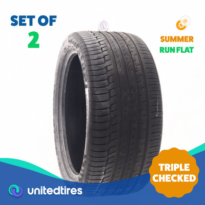 Set of (2) Used 315/35R22 Continental PremiumContact 6 SSR 111Y - 6/32