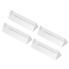 4Pcs 100mm/4 Inch Triangular Prism Glass Optical Rainbow Prism Clear