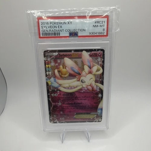 PSA 8 SYLVEON EX RC21 RADIANT COLLECTION GENERATIONS POKEMON MJ