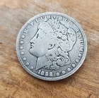 USA 1888 Morgan Silver Dollar 90% Silver Circulated Very Fine By CoinSnap