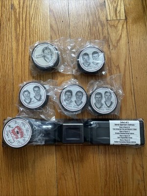 (1997 DETROIT RED WINGS) BURGER KING HOCKEY PUCKS YZERMAN FEDEROV LIDSTOM