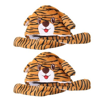 Fluffy Tiger Ear Moving Hat Headwear Lange Ohren Kaltes Wetter Spielzeug