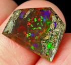 4Ct African Black Opal Play Of Color Facet Cut QSH1020 — photo 1