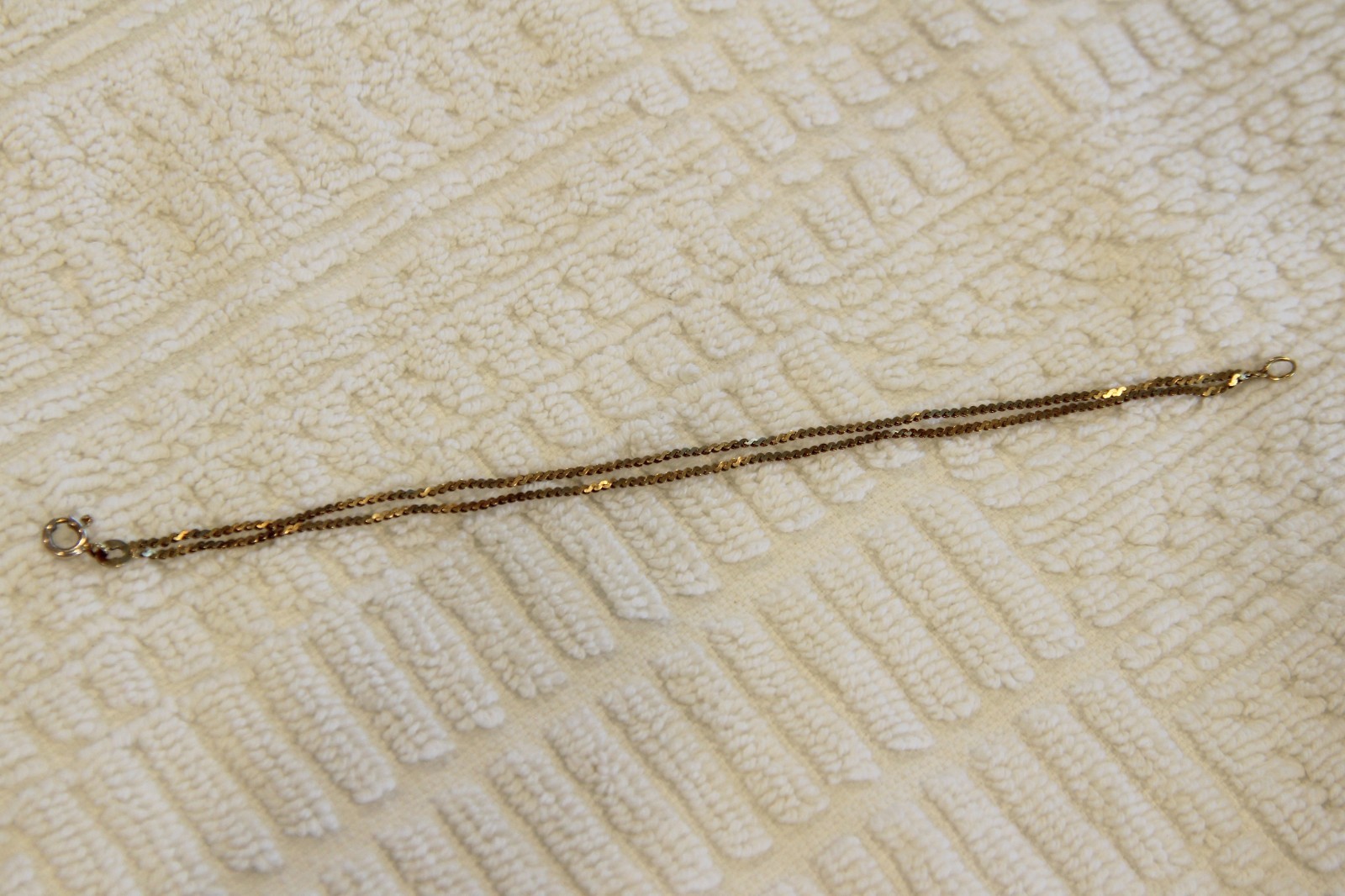 14KT Solid Yellow Gold Double Herringbone Bracele… - image 8