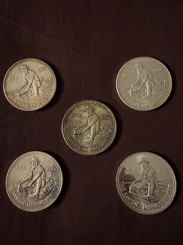 Engelhard American Prospector Silver Round .999 fine (Lot of 5)
