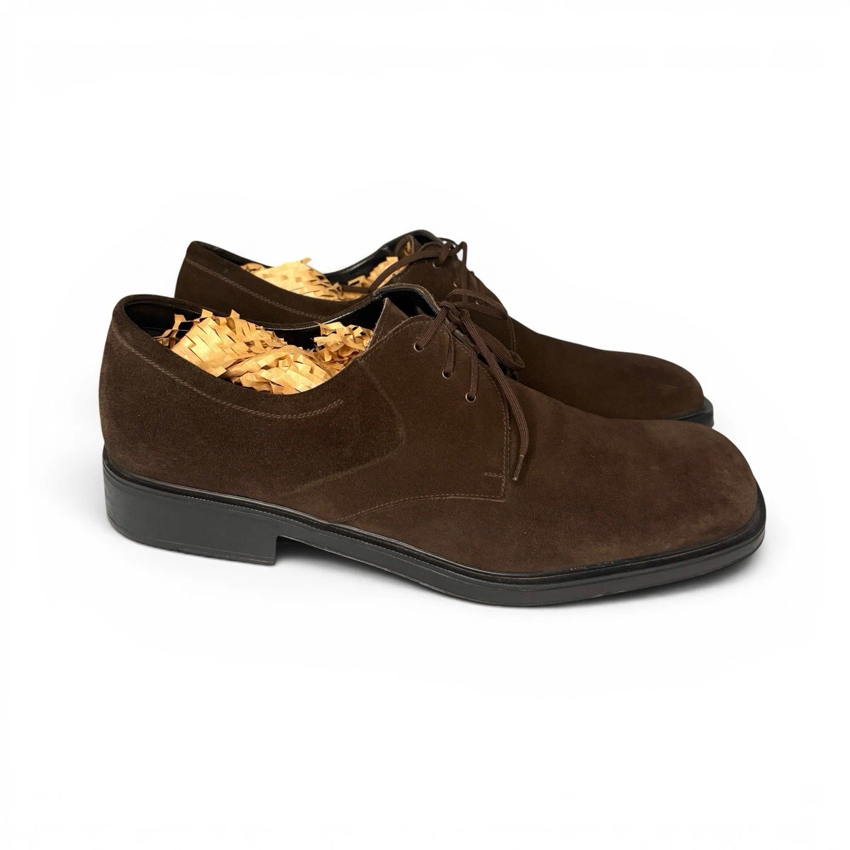 Salvatore Ferragamo Suede Brown Dress Shoes for Men for sale 