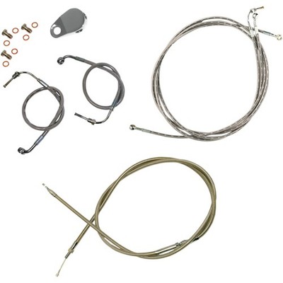 LA Choppers Stainless Standard Cable Kit for 12''-14'' Handlebars (LA-8051KT-13)