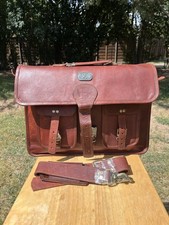NEW Cuero Handmade Leather Crossbody Bag Laptop Messenger Bag W/ Shoulder Strap