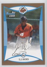 2008 Bowman Draft Prospects Gold LJ Hoes #BDPP61 0n8