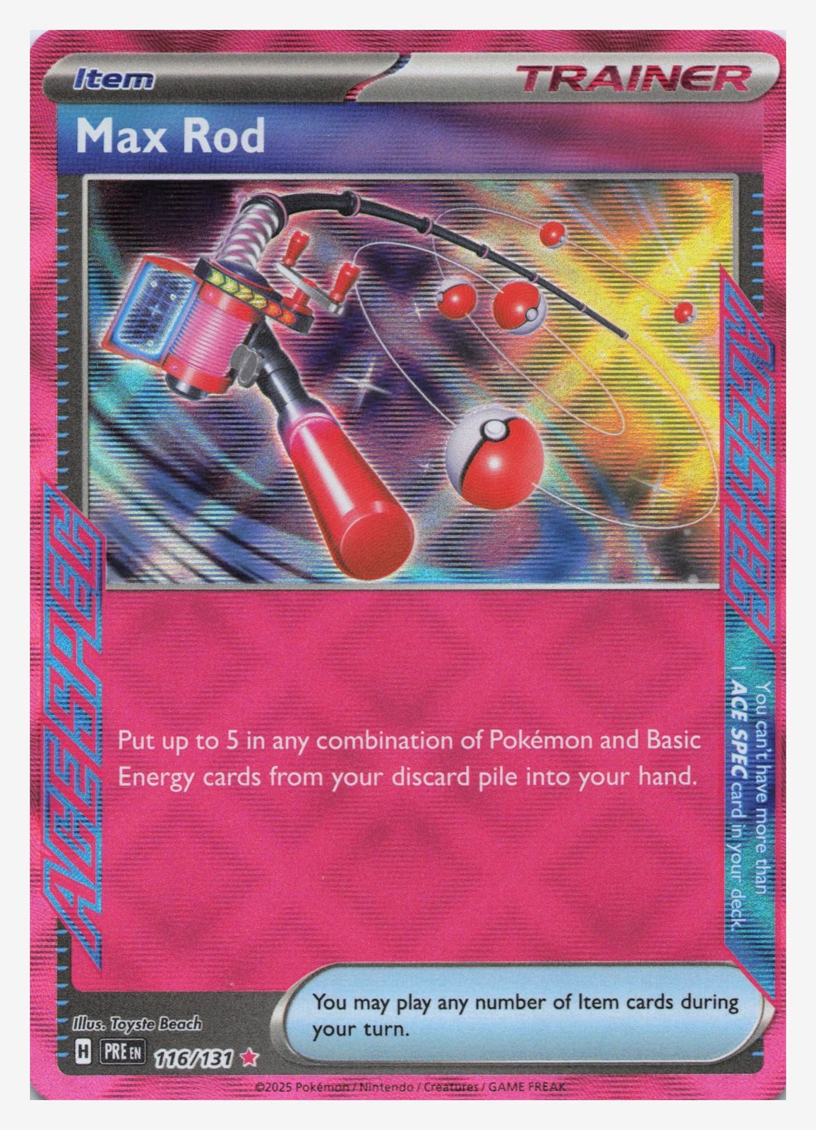 2025 Pokémon ACE SPEC Max Rod #116/131 Pokémon