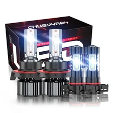 For Ford Escape 2008-2012 4x White LED Headlight High Low Beam + Fog Light Bulbs