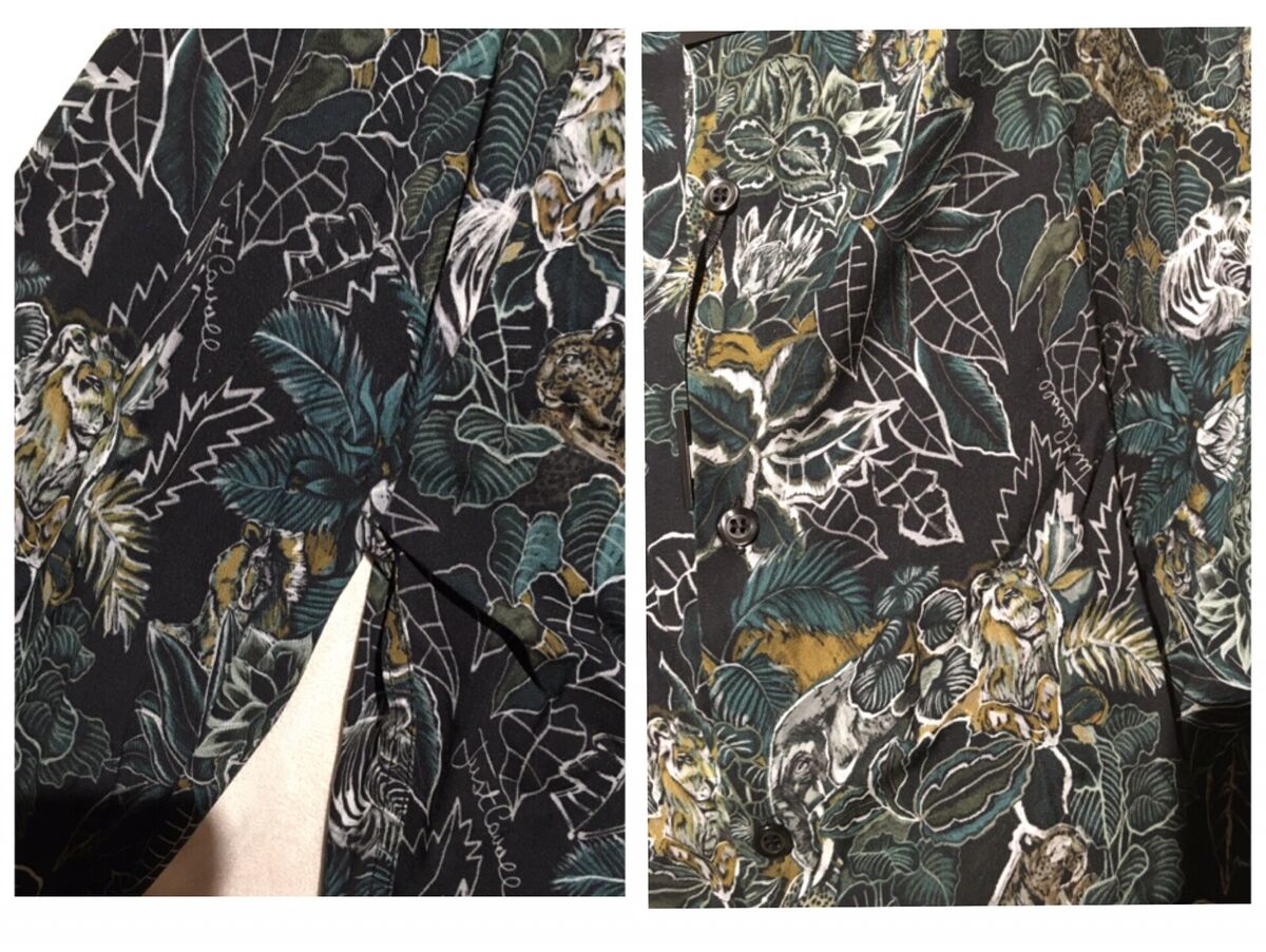 Just Cavalli Mens M Savana Print Button Up Shirt 48 Dark Just Cavalli Mens M Savana Print Button Up Shirt 48 Dark