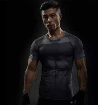 Batman Raglan Kurzarm T-shirts Kostüm Crossfit Tägliches Hemd S-2XL Tee HOT