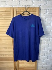 UMBRO VINTAGE JERSEY 90s USA BLUE BIG LOGO SHIRT COTTON MENS sz L