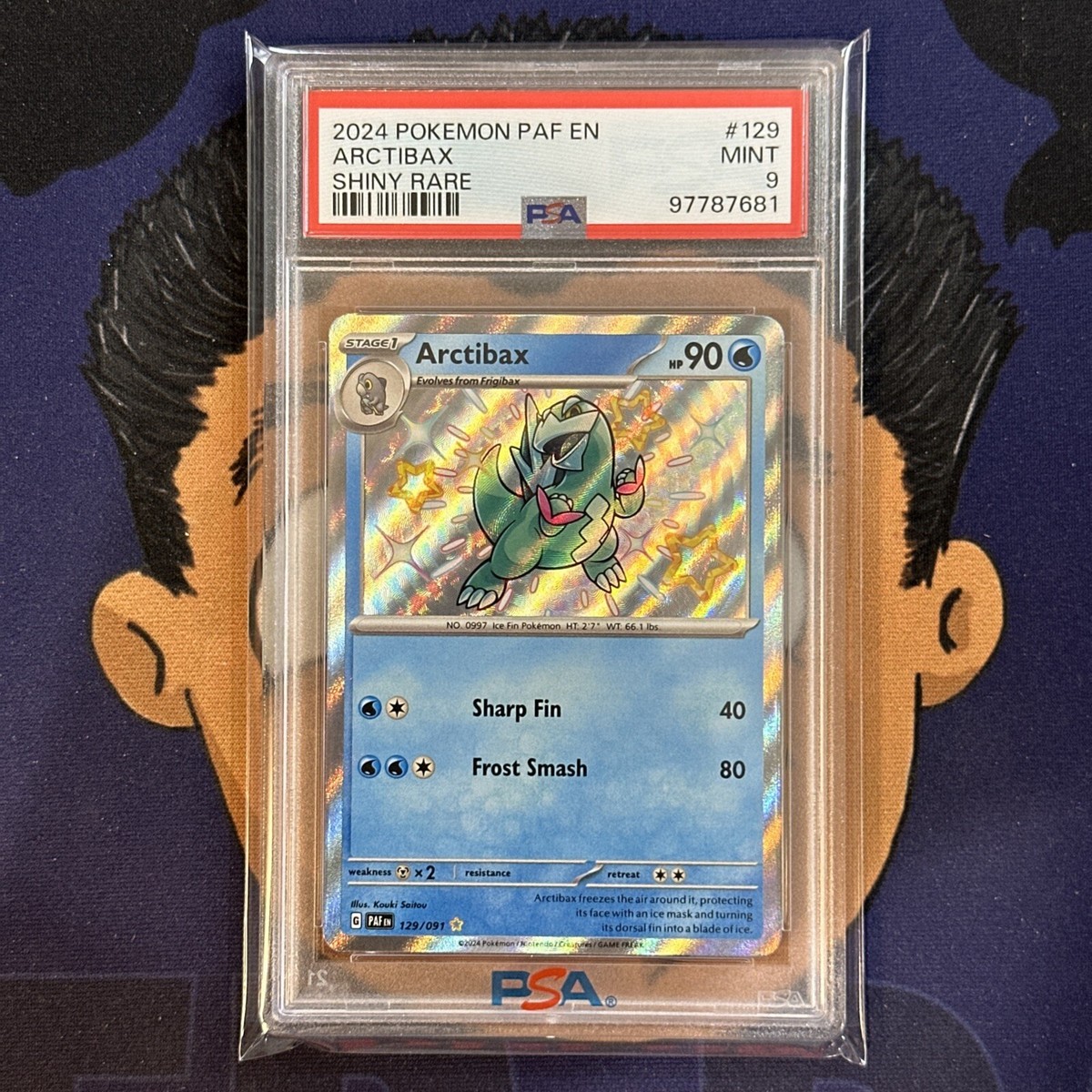 PSA 9 MINT 2024 Pokemon Paldean Fates ARCTIBAX #129 Shiny Rare | eBay