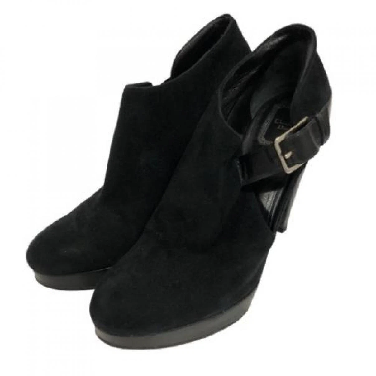 Bottes femme Dior bout rond en daim taille 38