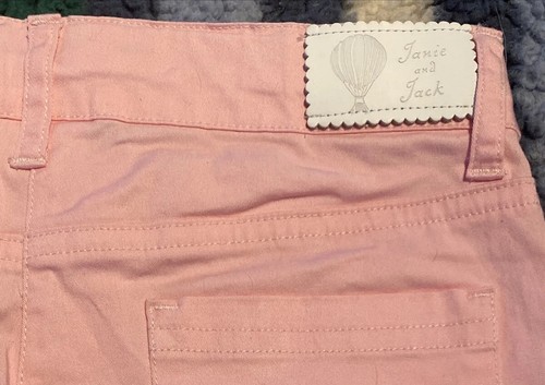 JANIE AND JACK Girl’s White Rose Print Peplum Top & Pink Pants Outfit Sz 6 NWT - Picture 6 of 8